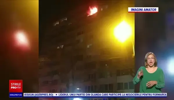 Panică într-un bloc din Galați din cauza unui incendiu provocat de o tigară. Un bărbat a murit