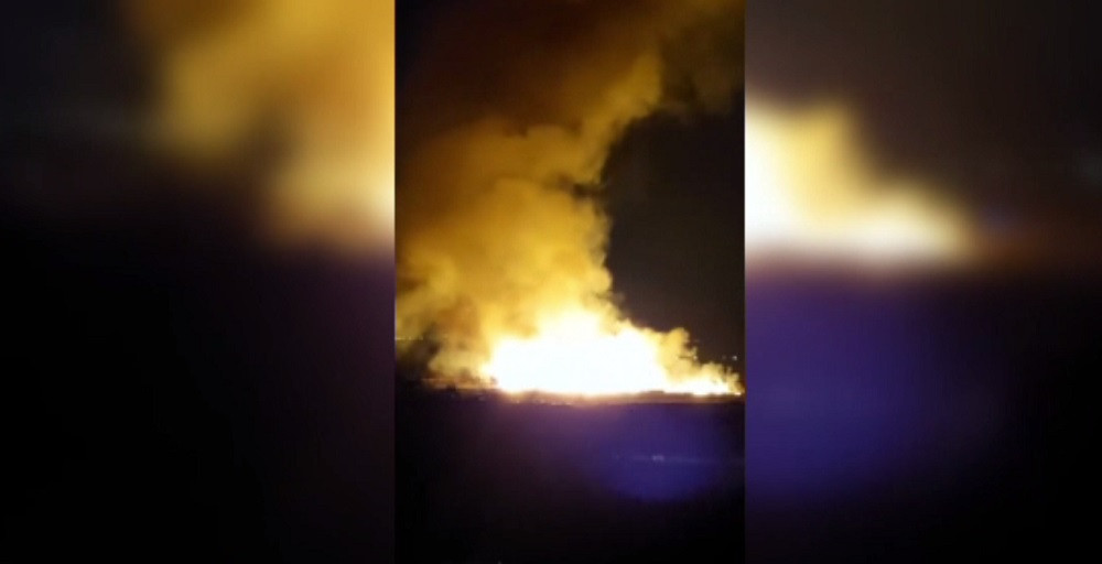 Incendiu violent de vegetație în Bacău. Au ars șase hectare