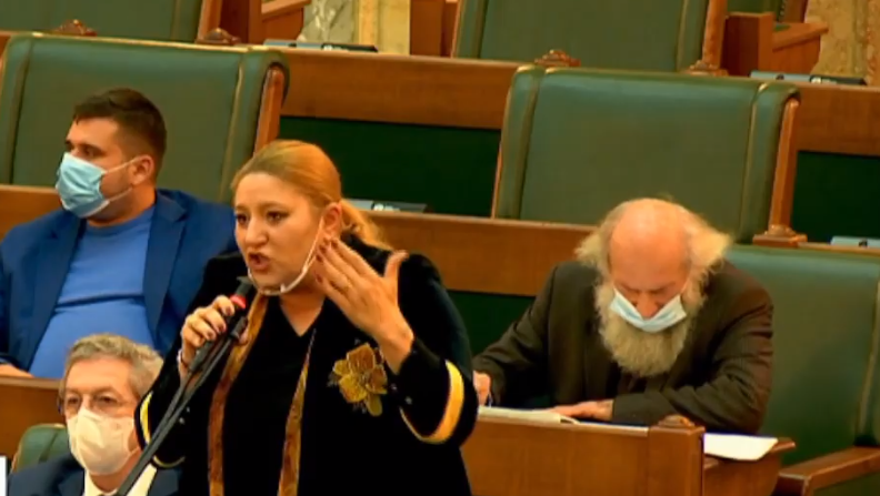 Scandal în Senat, după ce Șoșoacă a refuzat să poarte mască. S-a cerut ajutorul poliției la 112