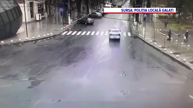 Focuri de armă în Galați. Polițiștii au urmărit un șofer care nu a oprit la semnale