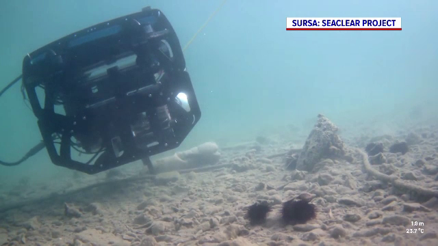 O echipă de profesori și studenți români a creat primul robot subacvatic anti deșeuri