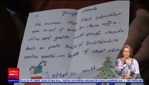 “Mă trezesc, mă duc la școală, vin acasă, îl bandajez pe tati”. Cum arată dorințele de Crăciun ale unor copii nevoiași