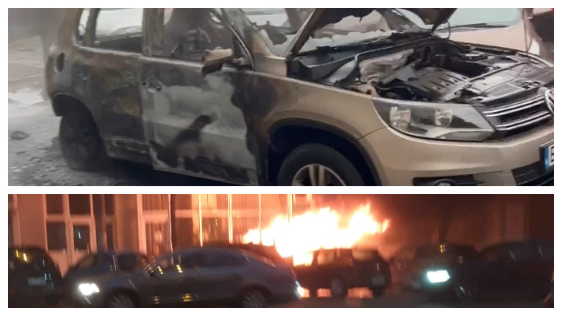 Un autoturism a luat foc pe Bulevardul Ferdinand din Capitală. Alte două vehicule, afectate de incendiu