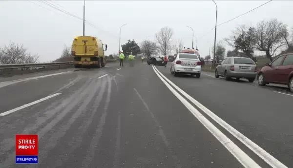 Accident grav la intrarea în Galați, cu cinci mașini implicate. Un bărbat a murit, două persoane în stare gravă