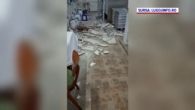 Incident care se putea termina urât la Spitalul din Lugoj. Ce s-a întâmplat cu tavanul spălătoriei
