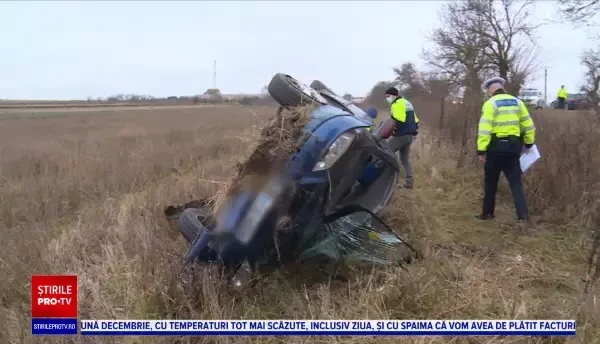 Accident cu trei victime în Dâmbovița. Un pasager i-a spus șoferului care avea permis de câteva luni să meargă mai încet