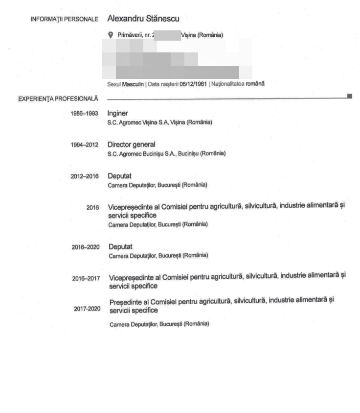 Alexandru Stanescu C.V.