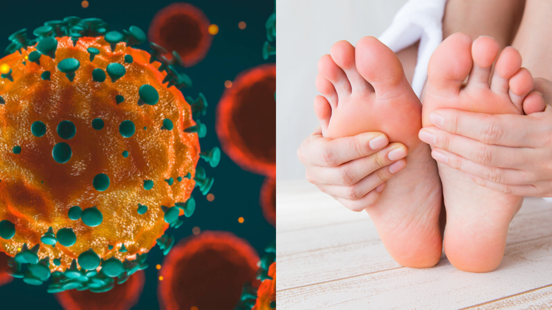 Cercetătorii au descoperit un nou simptom al variantei Omicron. Apare, în primă fază, în palme și pe tălpi