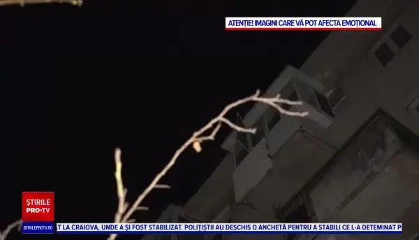 Gest extrem în Râmnicu Vâlcea. Un bărbat și-a luat copilul în brațe și s-a aruncat în gol de la etajul patru al unui bloc