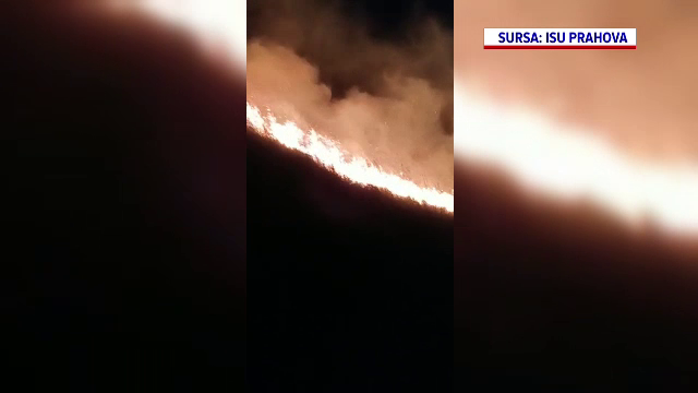 Zeci de hectare mistuite de flăcări, în Prahova. Incendiile au pornit și de la țigări aruncate la întâmplare