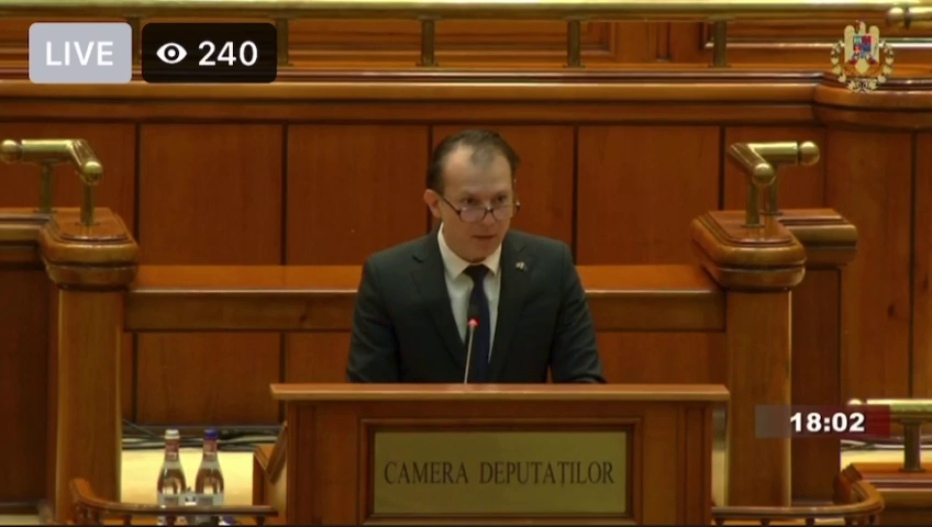 Florin Cîțu s-a încurcat în timpul unui discurs în Parlament, spre amuzamentul colegilor. VIDEO