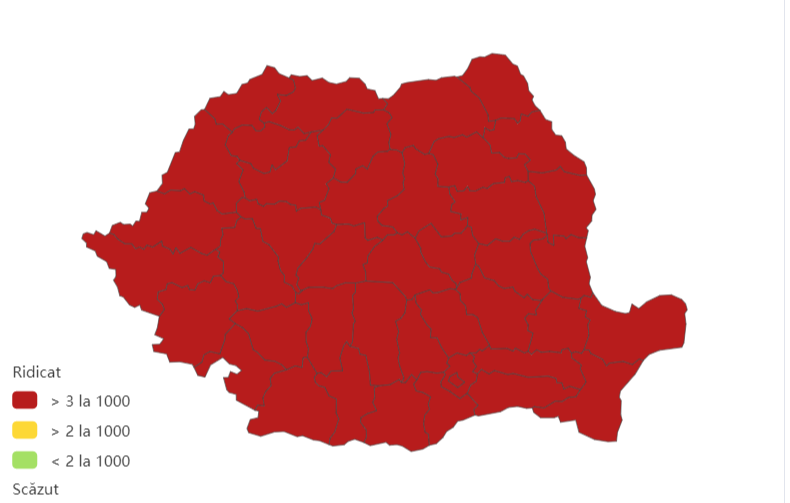 Record de cazuri noi de COVID în Capitală - 7.333. Județele cu cele mai multe cazuri noi