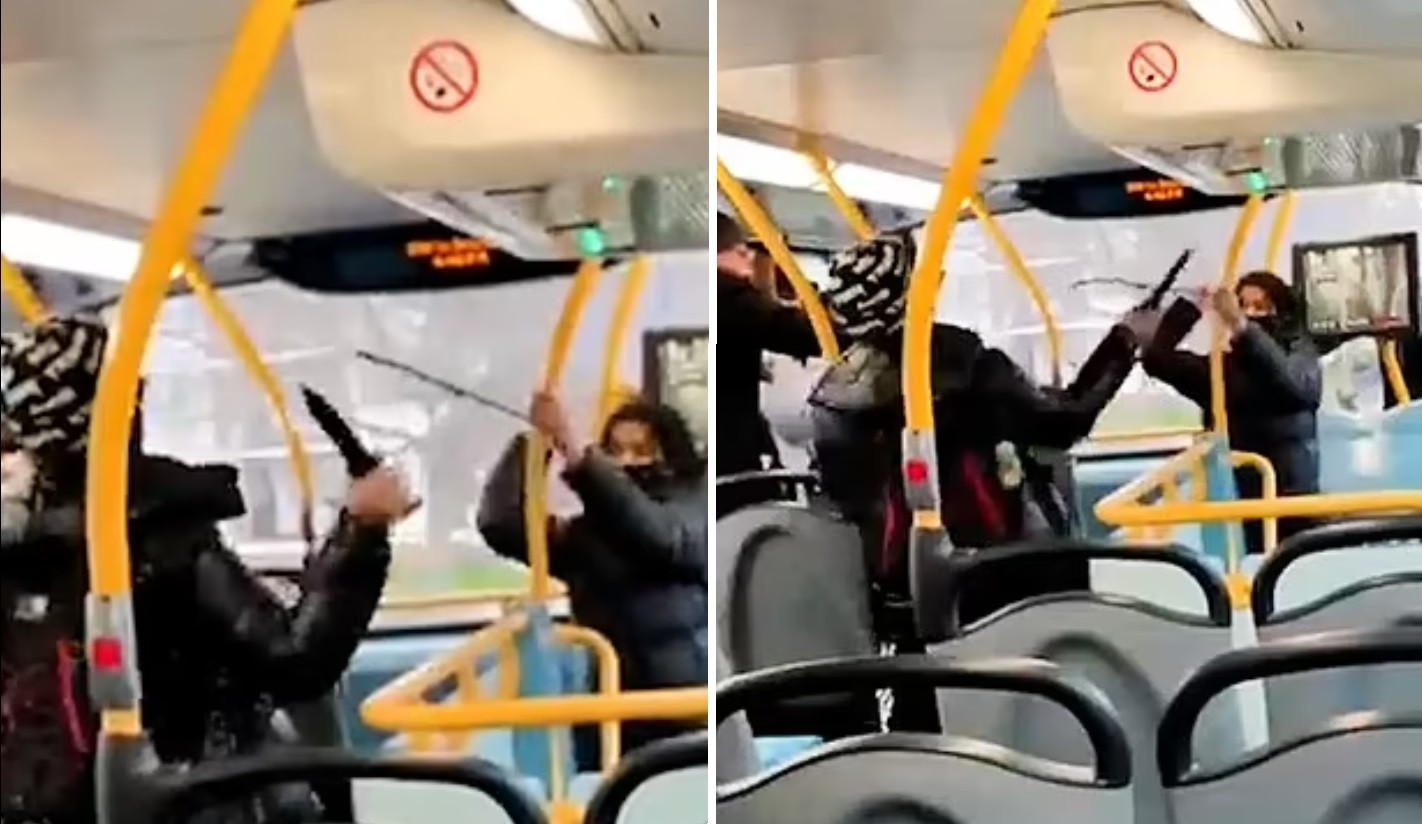 VIDEO. Luptă cu arme într-un autobuz plin cu călători, în Londra. Scenele șocante au fost filmate