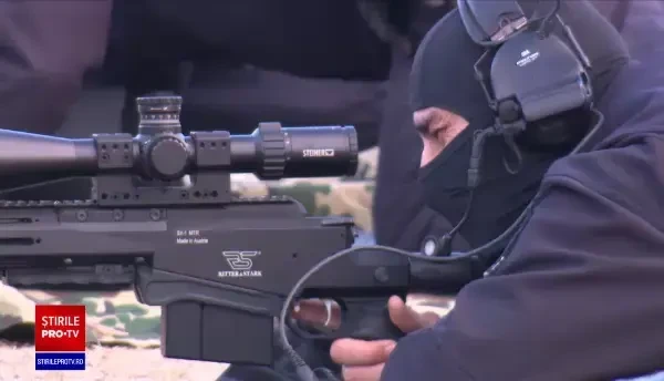 Reportaj Știrile Pro TV. Un veteran al forţelor speciale îi antrenează pe lunetiștii jandarmi