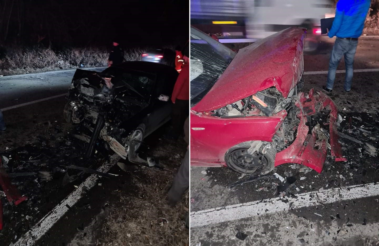 VIDEO. Momentul în care un șofer cu antecedente intră pe contrasens și spulberă o mașină în care se aflau doi tineri