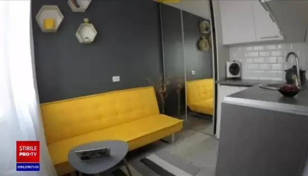 FOTO. Garsonieră de 11 mp în Cluj, cu 200 de euro pe lună. Val de ironii la postare: „Noi facem sicrie mai mari ca asta"