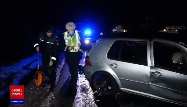 Accident tragic pe o șosea din Maramureș. Un bărbat de 35 ani a murit după ce a intrat cu mașina într-un autobuz