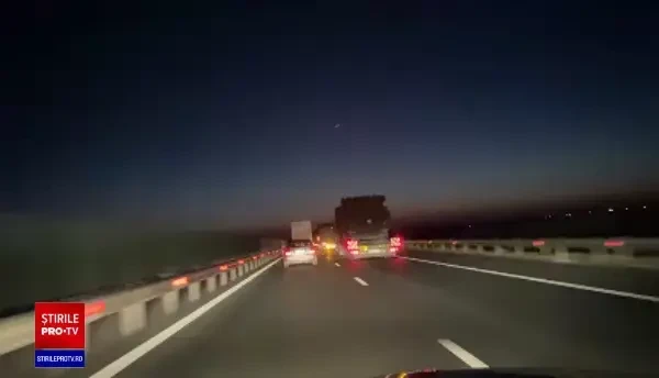 Blindatele americane au fost filmate pe autostradă