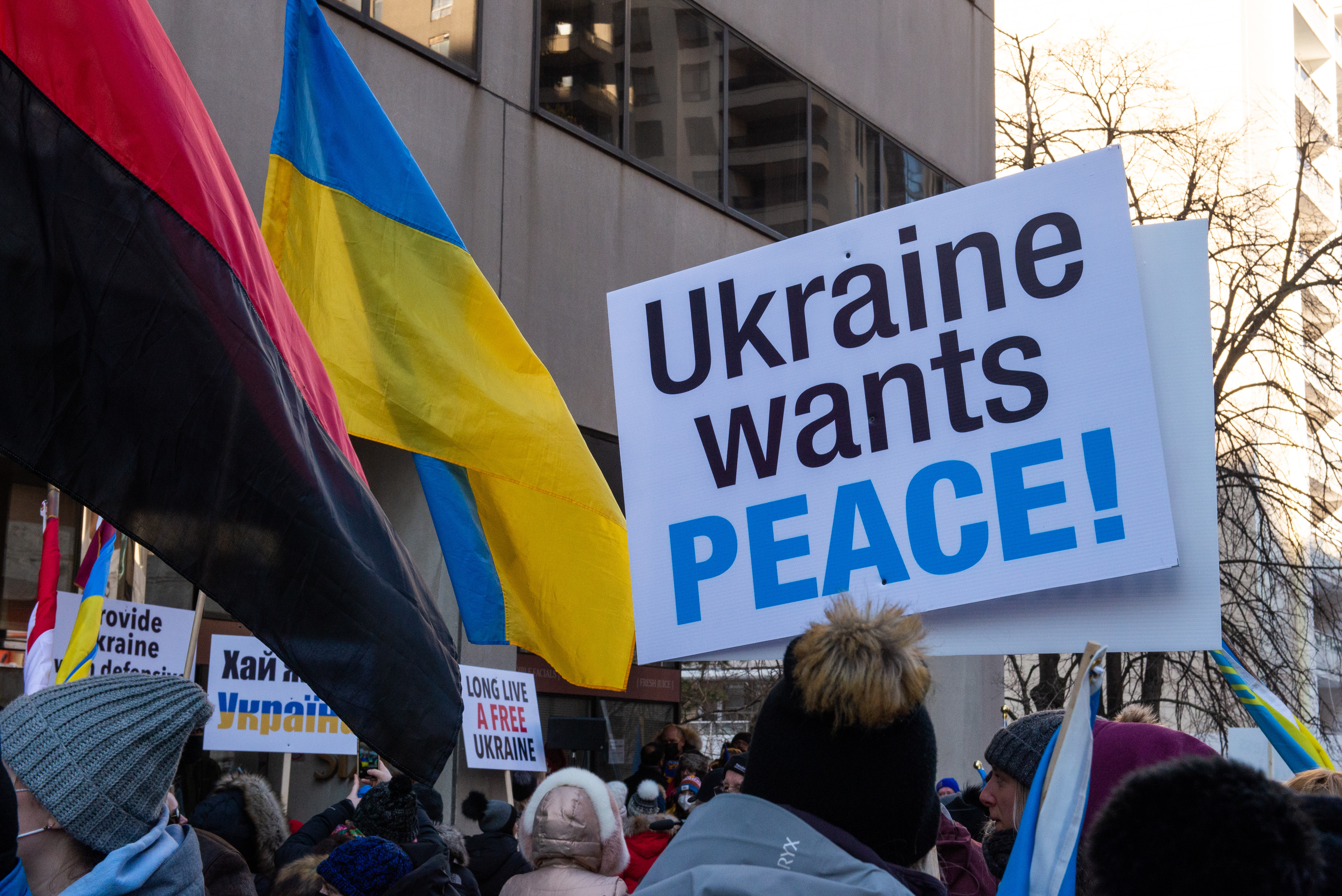 VIDEO. Manifestație masivă anti-război la Kiev