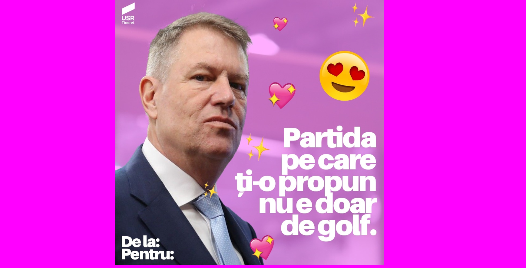 Viral pe Facebook, politicieni de Valentine's Day: ”Partida pe care ți-o propun nu este doar de golf”