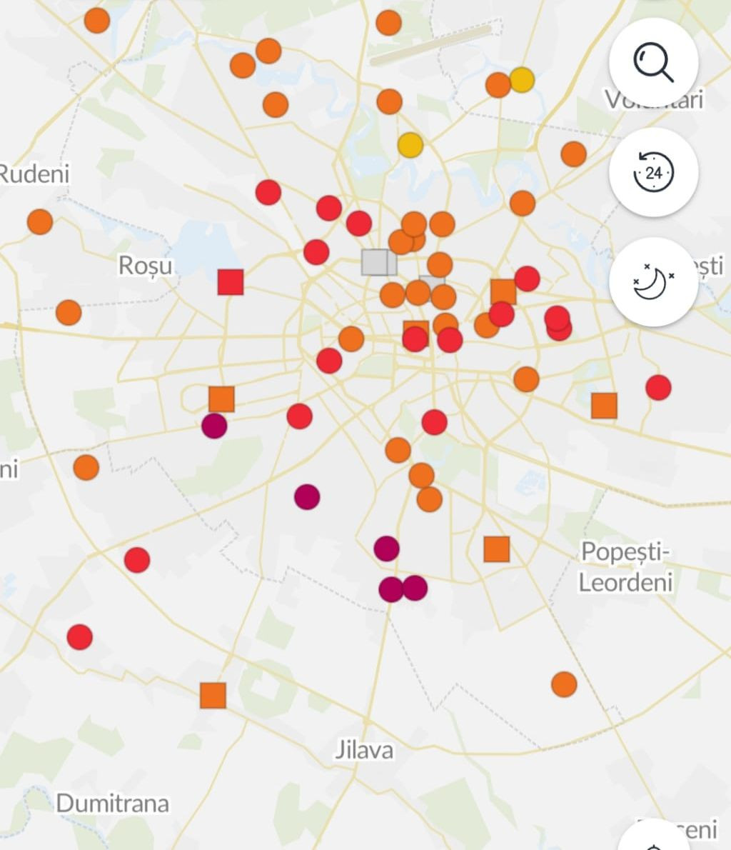 Indicatorii de poluare au fost dați peste cap în București. Zonele unde s-au înregistrat noxe