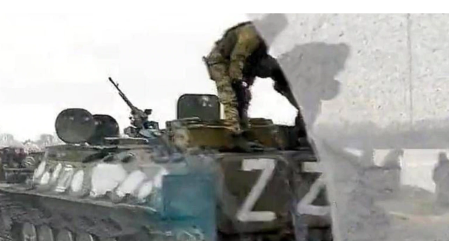 VIDEO pe Twitter. Tancuri și blindate cu simbolul misterios Z se apropie de Ucraina