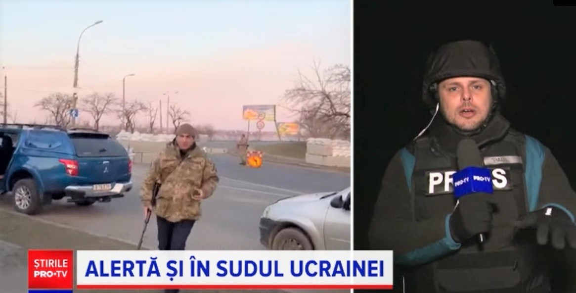 Corespondentul PRO TV în Ucraina: Soldații ucraineni au început să fugă spre noi. Ne-am adăpostit unde am văzut cu ochii