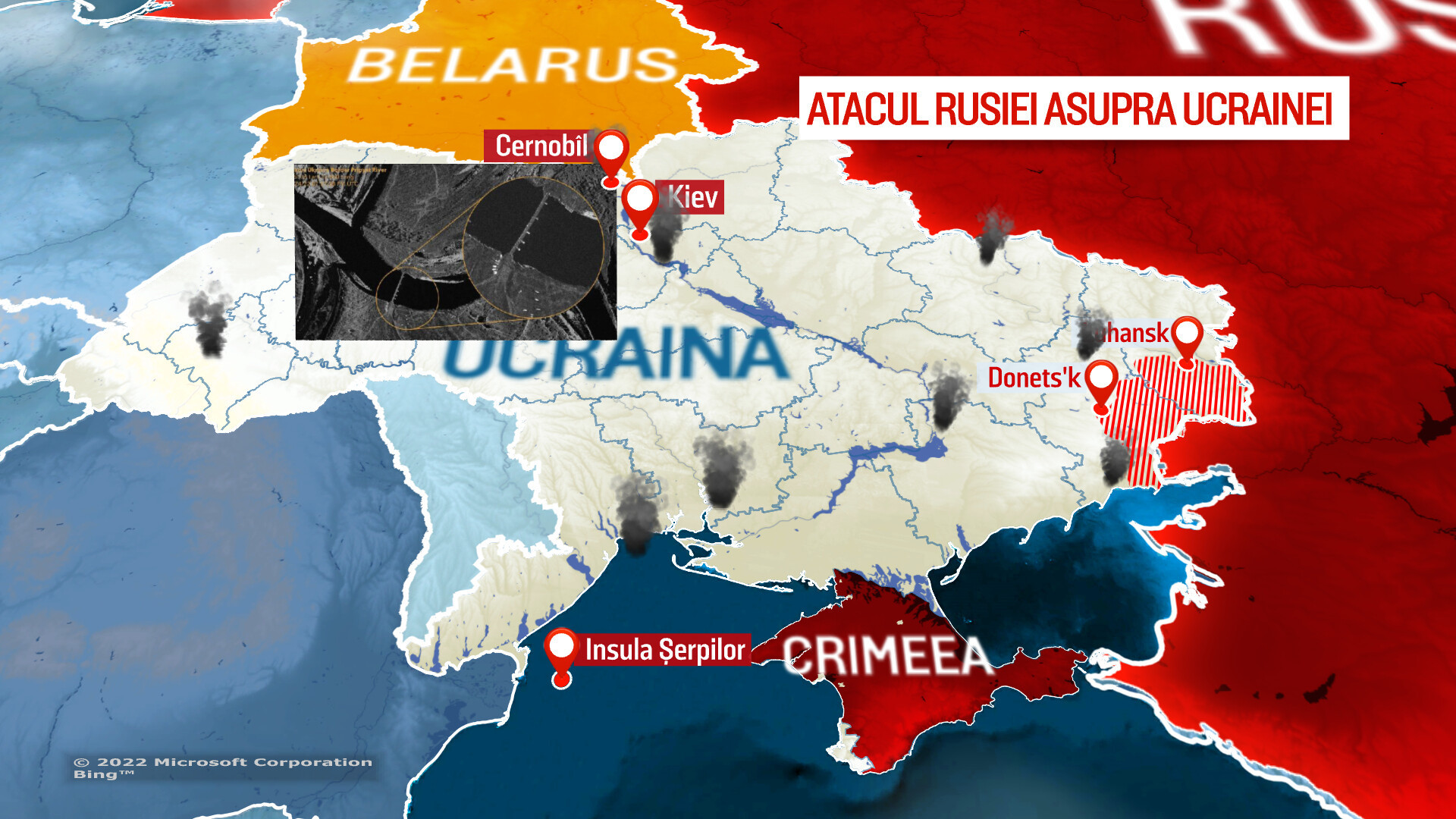Avioane ruse lansează atacuri din zona centralelor nucleare de la Cernobîl şi Zaporojie