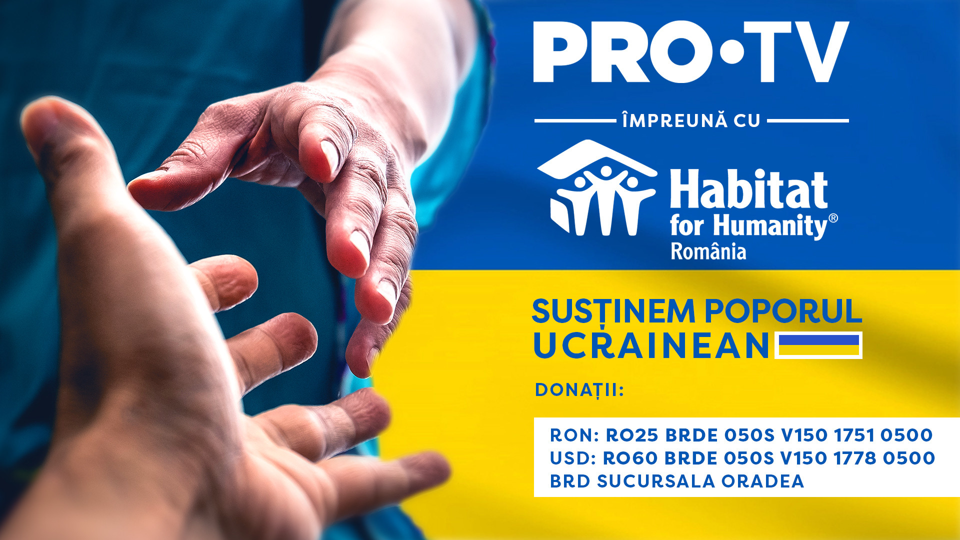 PRO TV și Habitat for Humanity susțin poporul ucrainean. Unde puteți dona
