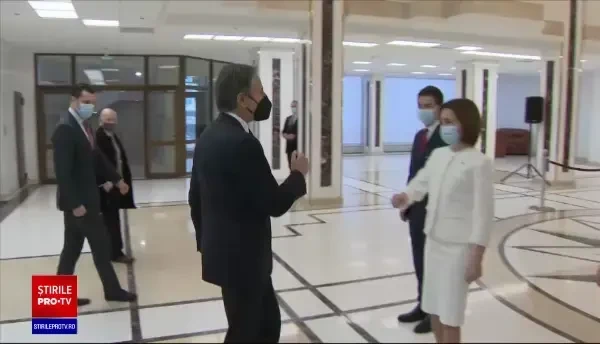 Secretarul de stat american, Antony Blinken, a ajuns în Republica Moldova