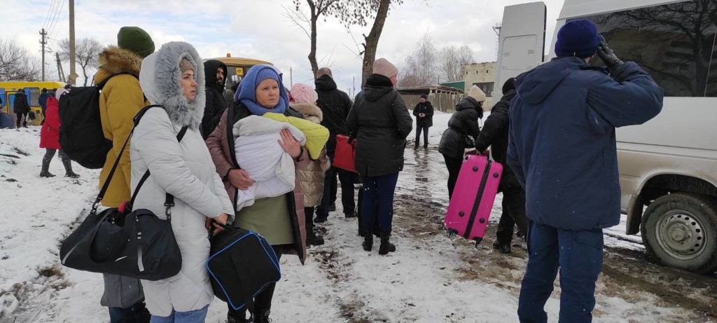 cilivi evacuati in Sumi, Ucraina