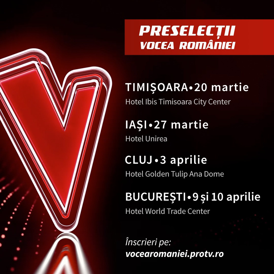 Show-ul care a scris istorie la PRO TV se &icirc;ntoarce! Au &icirc;nceput &icirc;nscrierile pentru Vocea Rom&acirc;niei