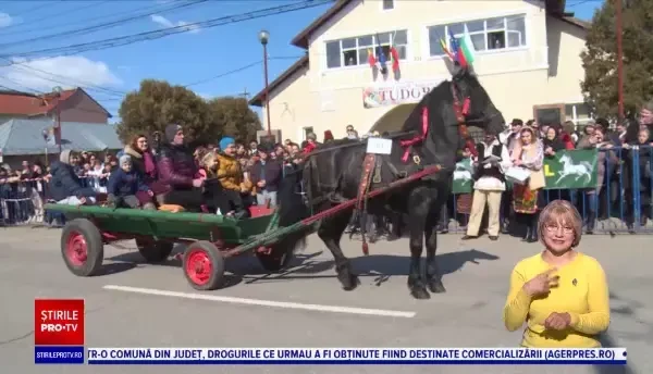 Paștele cailor, sărbătoarea bulgarilor din Dâmbovița. Preoții au binecuvântat animalele, pentru muncile agricole