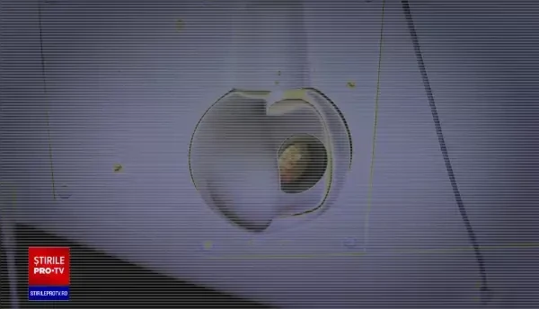 ANIMAȚIE GRAFICĂ. O dronă cu aspect militar, s-a prăbuşit pe un câmp din județul Bistrița-Năsăud