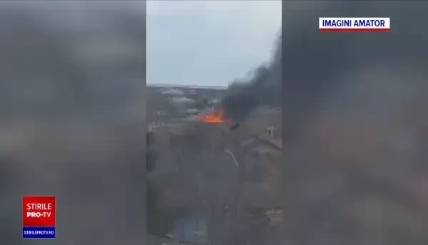 Incendiu puternic în județul Constanța. O fabrică de mobilă a fost distrusă de flăcări