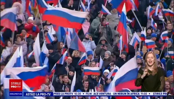 Ce a spus Vladimir Putin după ce transmisiunea discursului său a fost întreruptă. VIDEO