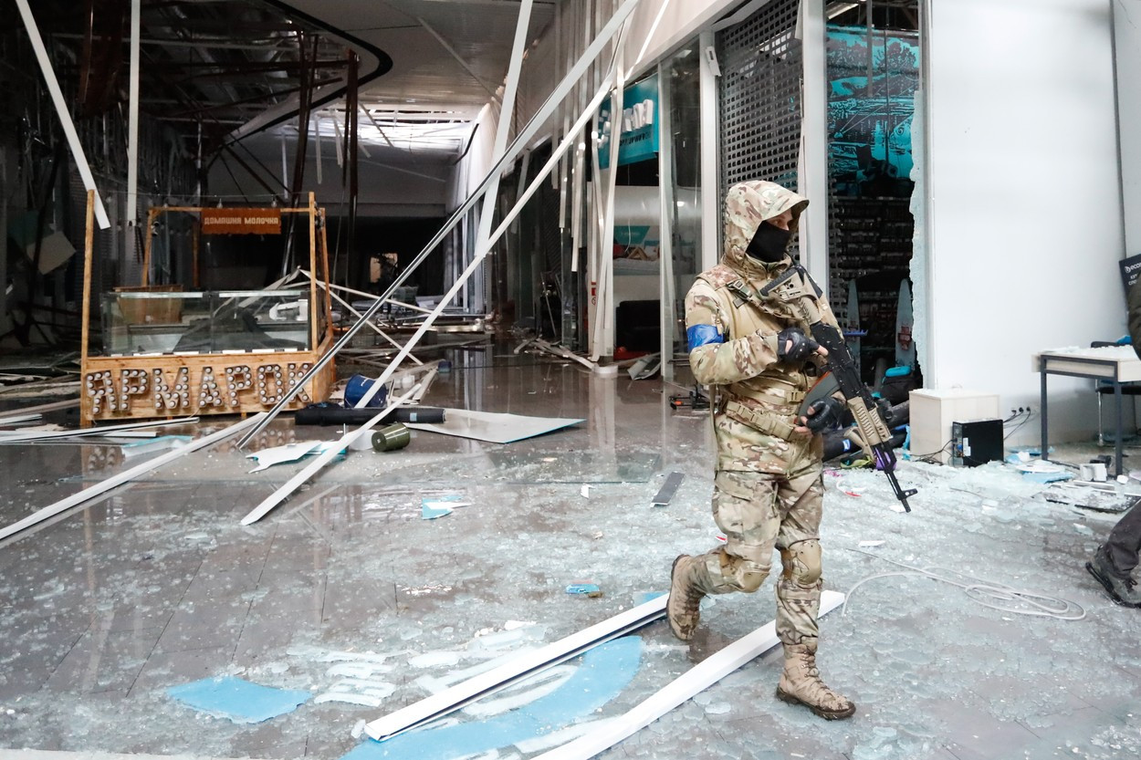 mall, bombardament, Kiev, Ucraina