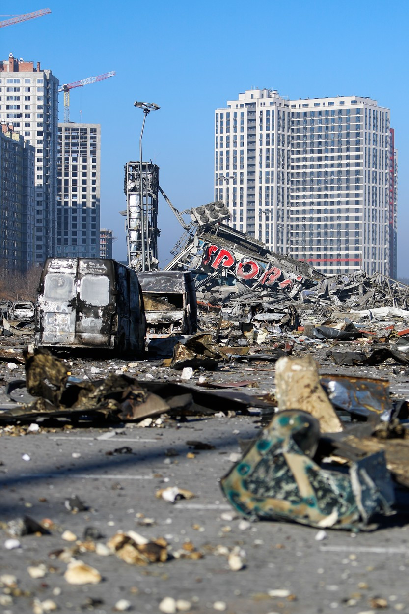 mall, bombardament, Kiev, Ucraina