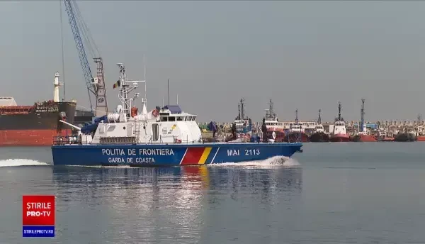 O mină marină, în largul românesc al Mării Negre. A fost neutralizată de o navă militară