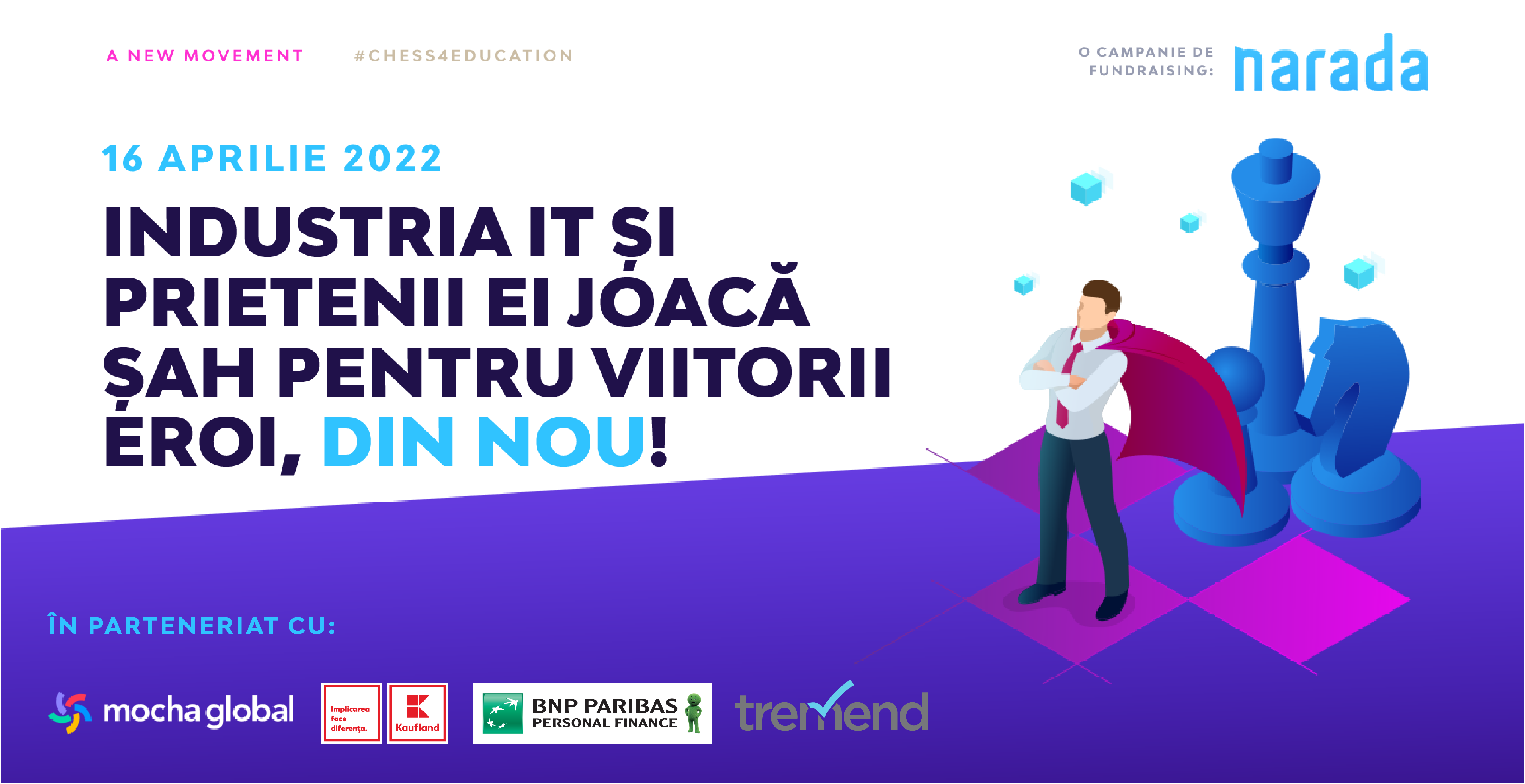 Chess4Education, pe 16 aprilie. Fondurile strânse vor ajunge la copiii ucraineni