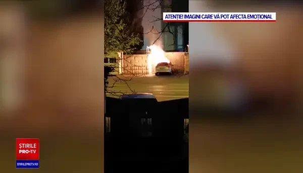 Filmul incidentului șocant de la Ambasada Rusiei. Bărbatul care și-a dat foc în mașină, condamnat pentru că și-a violat fiica