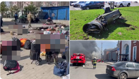 Încă un atac criminal în Ucraina. Zeci de civili au fost uciși cu rachete în gara Kramatorsk