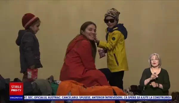 Refugiații ucraineni care și-au găsit adăpost în Târgu Mureș, ajutați și de studenții din oraș