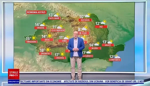 Vremea astăzi, 12 aprilie. Săptămâna începe cu vreme frumoasă și temperaturi în creștere