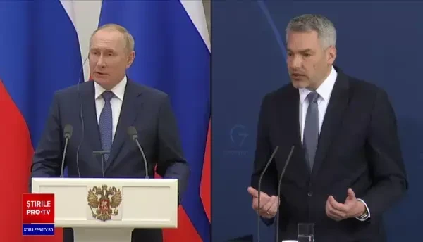 Cancelarul austriac s-a întâlnit cu Vladimir Putin, la Moscova, dar nu a obţinut prea multe de la președintele Rusiei