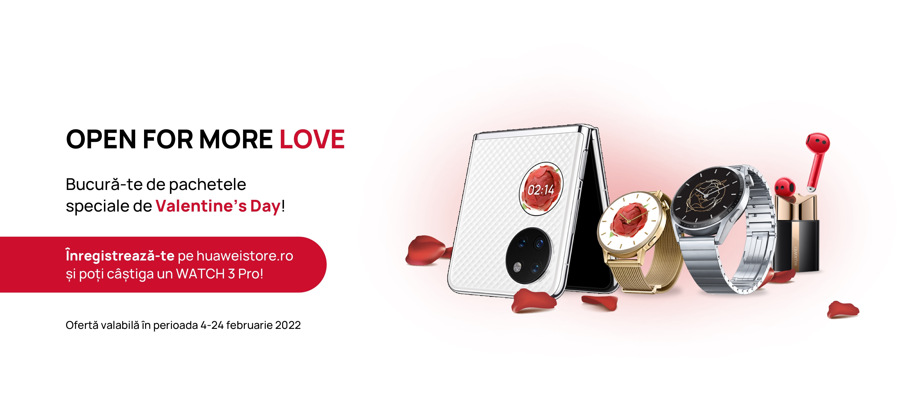 Huawei vine cu oferte extra de 10% pentru zeci de produse &icirc;n cadrul campaniei de Valentine&rsquo;s Day