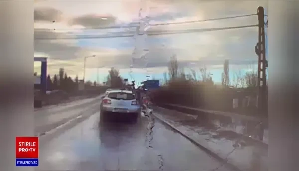 Cum justifică accidentul bărbatul care și-ar fi ucis fosta soție după ce a intrat cu mașina într-o pasarelă pietonală