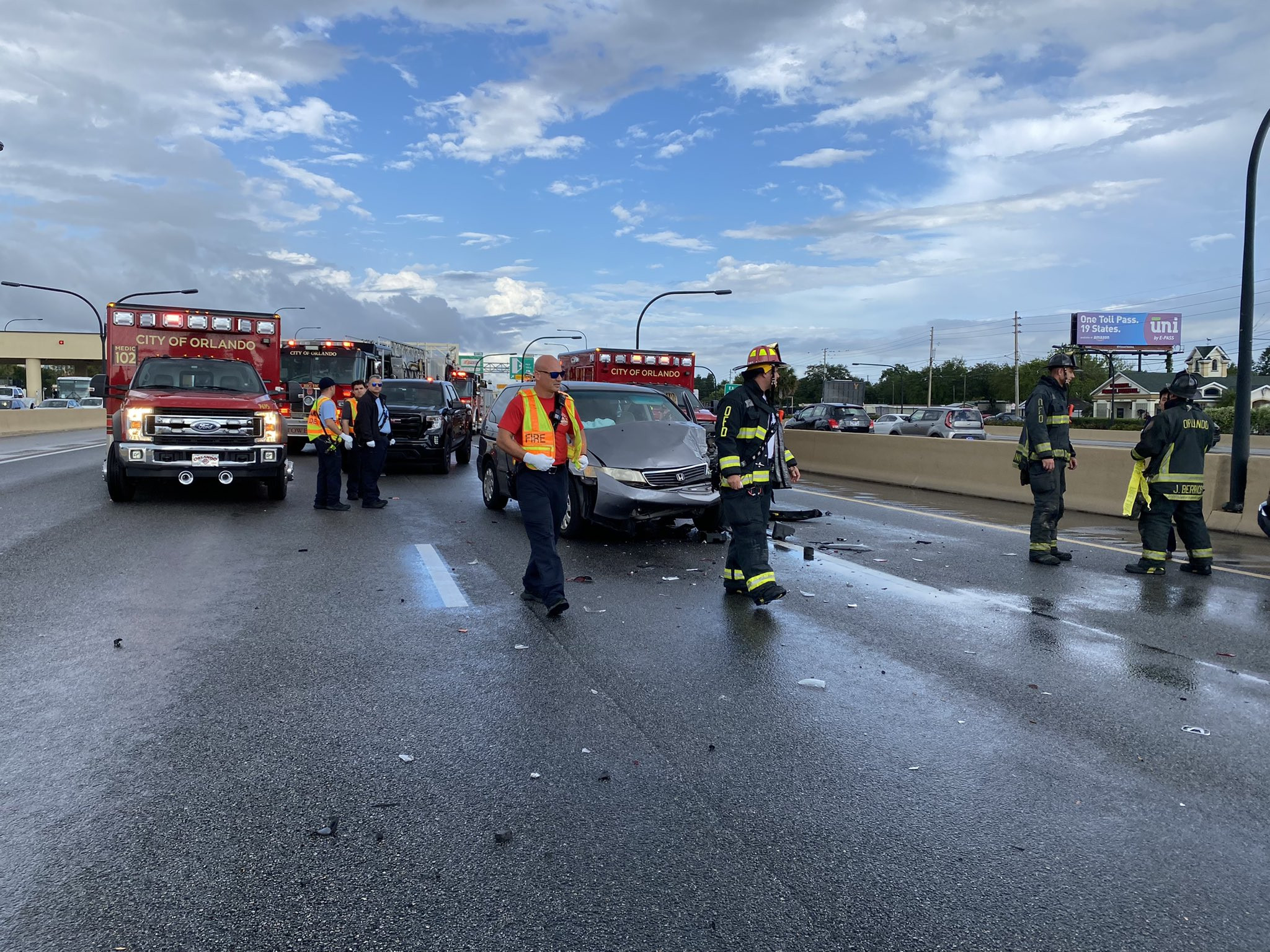 Carambol pe o autostradă din Florida. 43 de mașini au fost implicate. FOTO