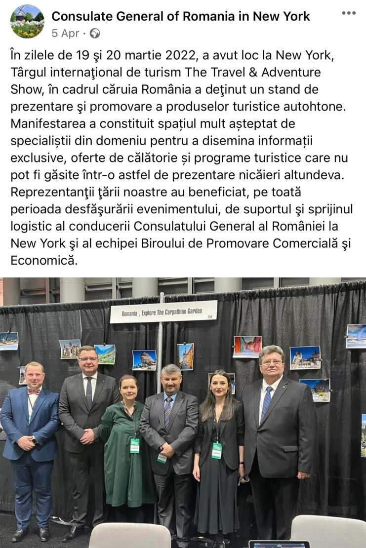 consulat, Romania, New York, turism