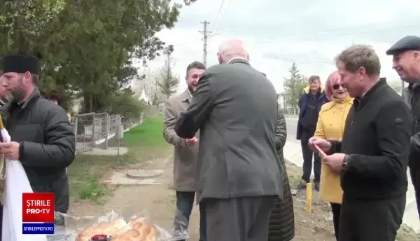 Contor de gaz, sfințit de un sobor de preoți. Președintele PNL Botoșani: „S-a scris #ISTORIE!“